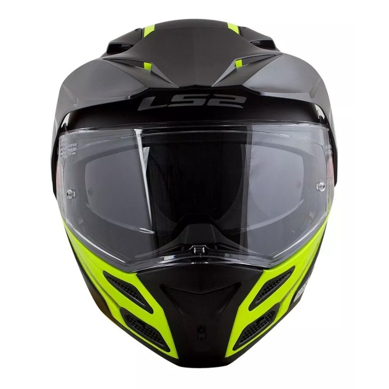 Szczękowy kask motocyklowy LS2 FF324 Metro EVO Rapid czarno-fluo żółty wyprzedaż