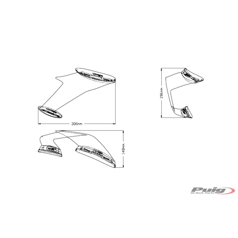 Side spoilers PUIG DOWNFORCE black
