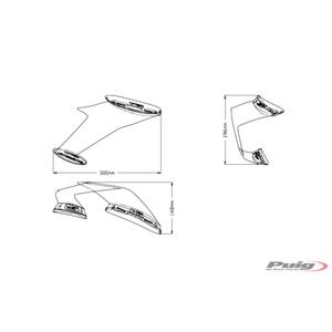Side spoilers PUIG DOWNFORCE 20543V green