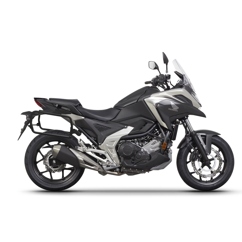Complete set of aluminum cases SHAD TERRA, 37L topcase + 47L / 47L side cases, including mounting kit and plate SHAD HONDA NC 750 X 2021-