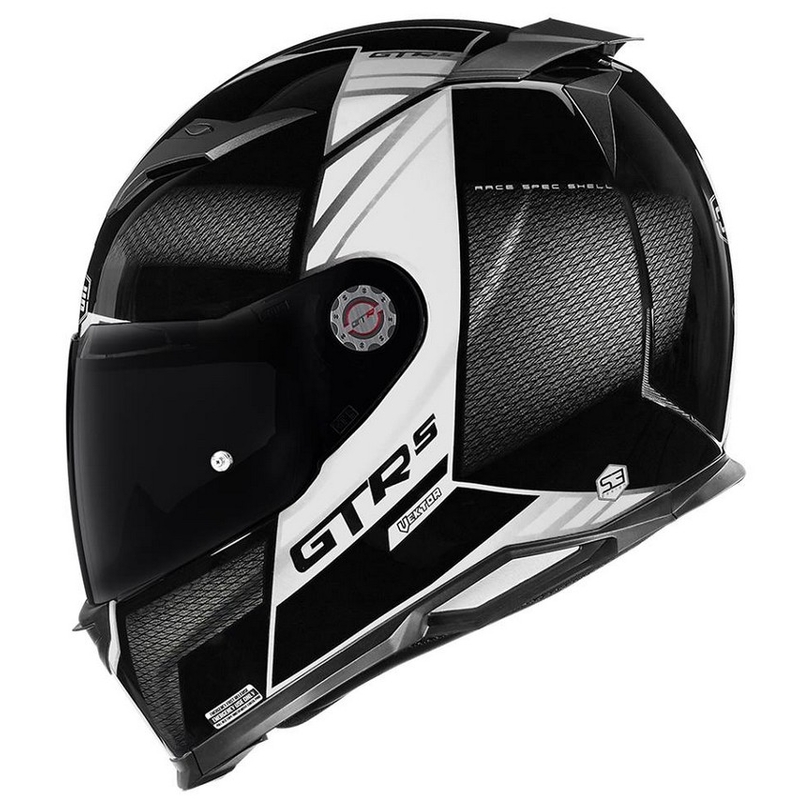 Kask integralny CMS GTRS Vektor czarno-biały