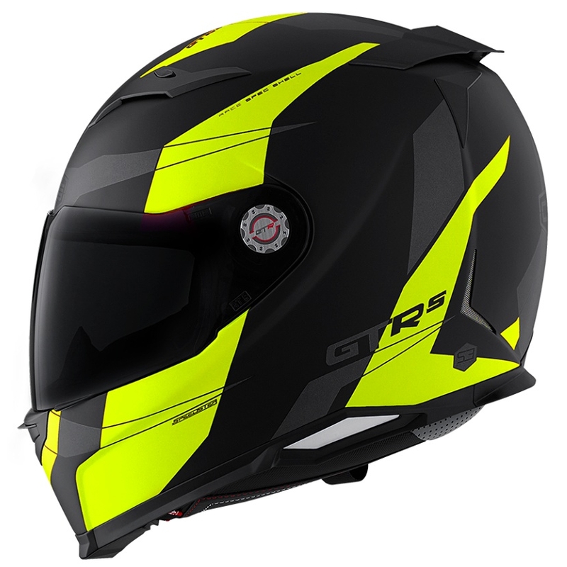 Kask integralny CMS GTRS Speedster czarno-fluo żółty