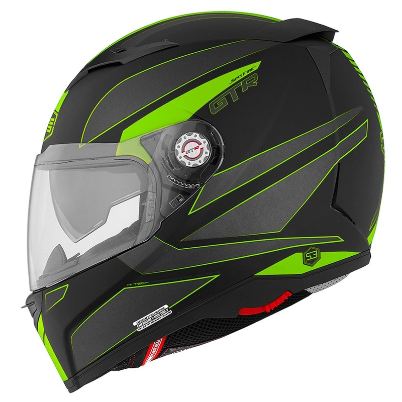 Kask integralny CMS GTR Spitfire fluo żółty