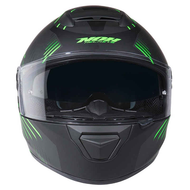 Integralny kask motocyklowy NOX N301 RIM czarny matowy-fluo zielony wyprzedaż