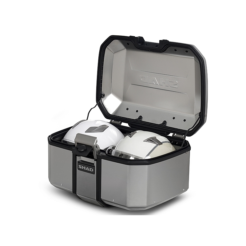 Complete set of aluminum cases SHAD TERRA, 55L topcase + 36L / 36L side cases, including mounting kit and plate SHAD Voge 650DS / 650DSX
