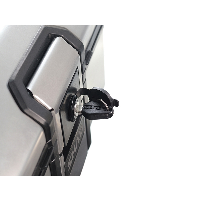 Complete set of aluminum cases SHAD TERRA, 55L topcase + 47L / 47L side cases, including mounting kit and plate SHAD Moto Morini X-Cape 649