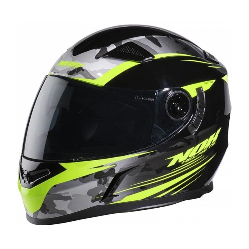 Integralny kask motocyklowy NOX N917 Side czarno-fluo żółty-camo