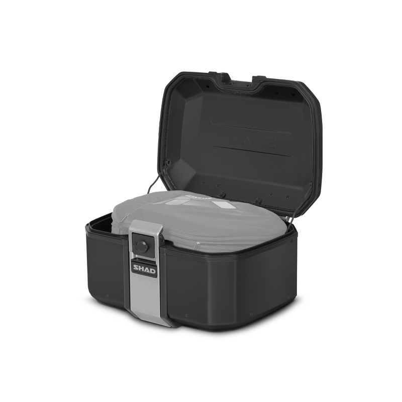 Complete set of SHAD TERRA TR40 adventure saddlebags and SHAD TERRA BLACK aluminium 55L topcase, including mounting kit SHAD Voge 500DS / 500DSX