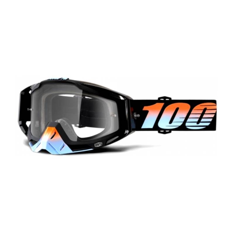 Gogle 100% Racecraft Starlight czarne (przezroczysta szyba)