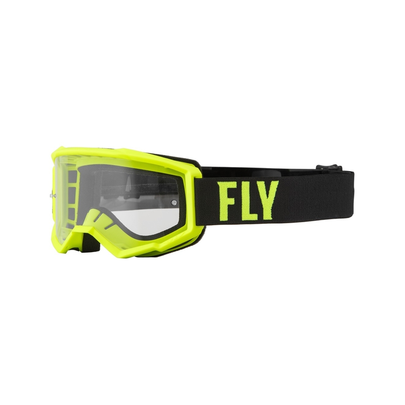 Gogle motocrossowe FLY Racing Focus fluo żółto-czarne (przezroczyste pleksi)