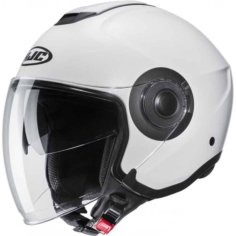 Otwarty kask motocyklowy HJC i40N Solid biały perłowy