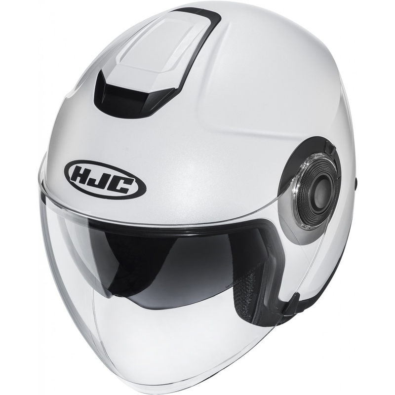 Otwarty kask motocyklowy HJC i40N Solid biały perłowy