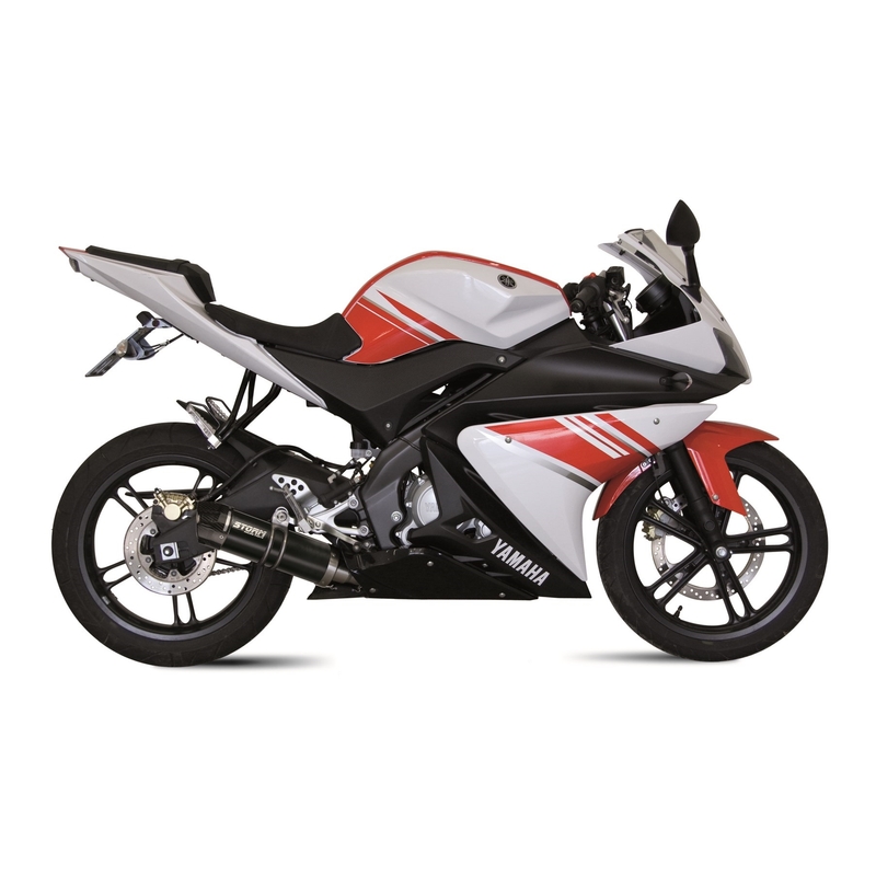 Full exhaust system 1x1 STORM GP Black with carbon cap