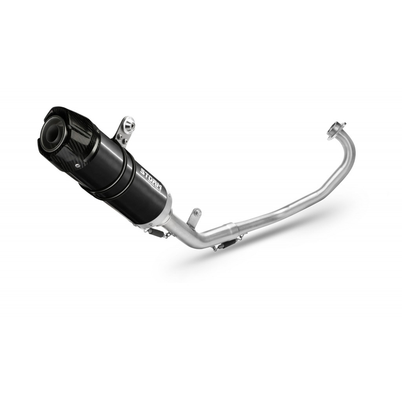 Full exhaust system 1x1 STORM GP Black with carbon cap