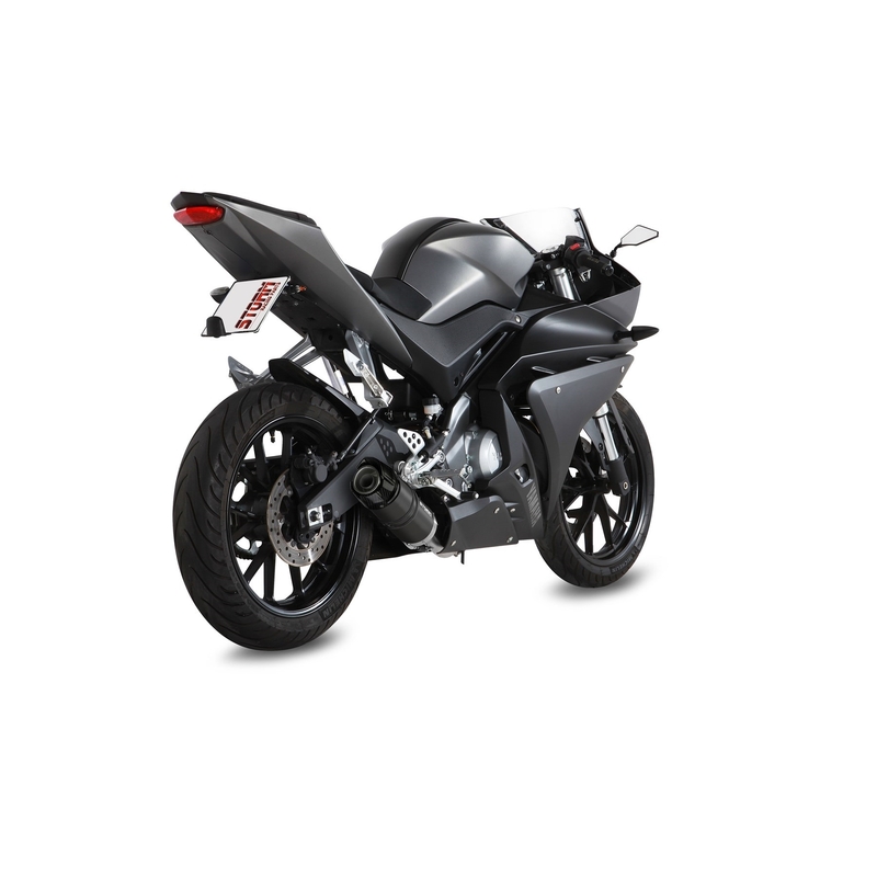 Full exhaust system 1x1 STORM GP Black with carbon cap