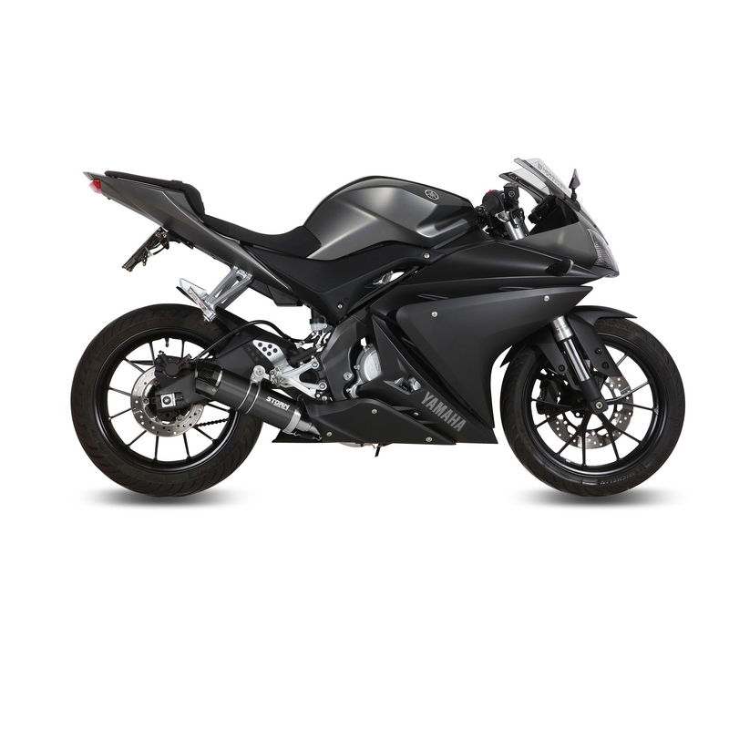 Full exhaust system 1x1 STORM GP Black with carbon cap