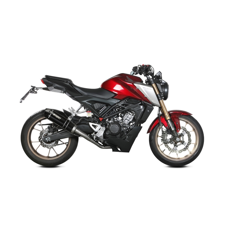 Full exhaust system 1x1 STORM GP Black with carbon cap