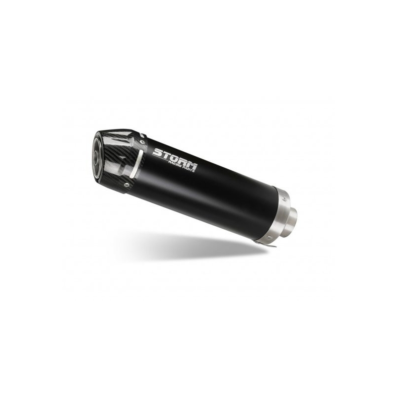 Full exhaust system 1x1 STORM GP Black with carbon cap