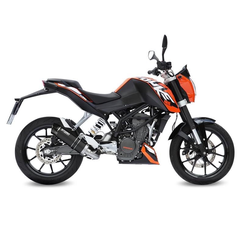 Full exhaust system 1x1 STORM GP Black with carbon cap