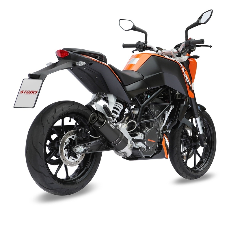 Full exhaust system 1x1 STORM GP Black with carbon cap