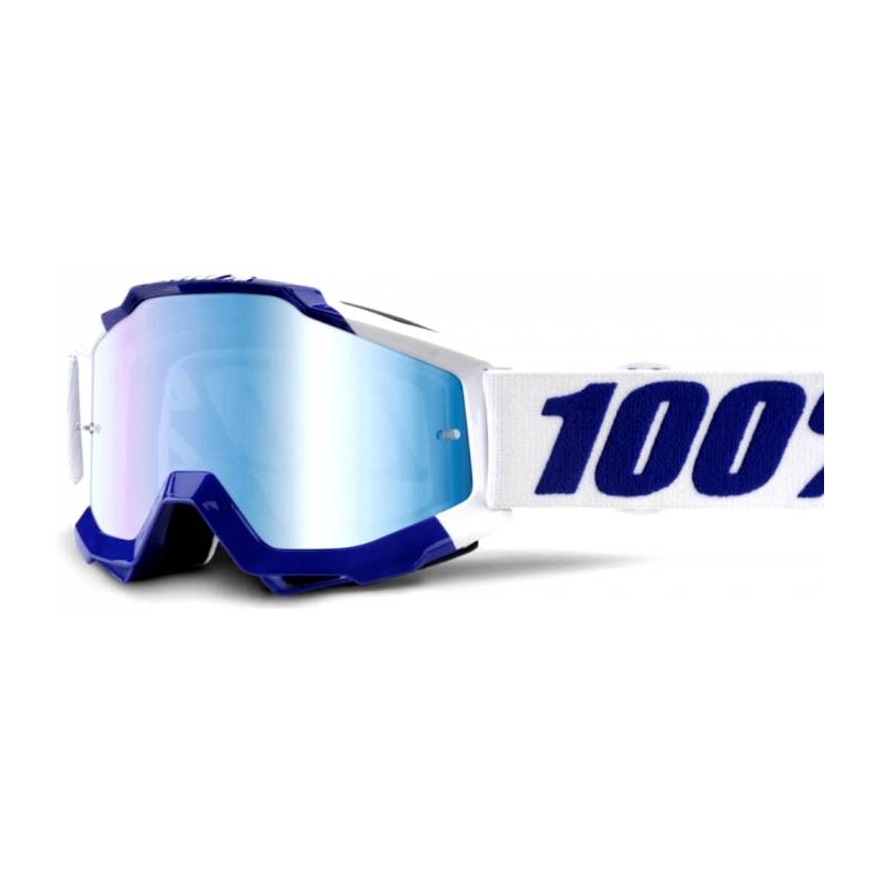 Gogle 100% Accuri Calgary (niebieska chrom szyba + szyba przezroczysta z pinami do folii)