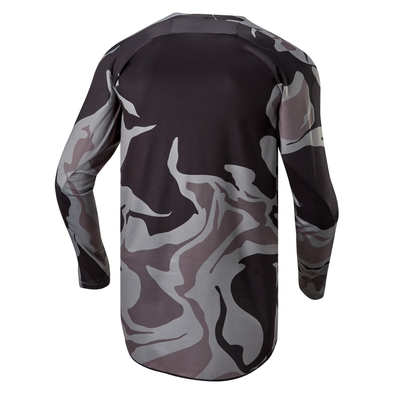 Koszulka motocrossowa Alpinestars Racer Tactical w kolorze szarym, kamuflażowo-fluo żółto-czarnym