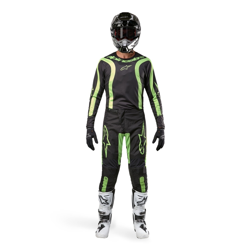 Koszulka motocrossowa Alpinestars Fluid Lurv czarno-fluo-żółta