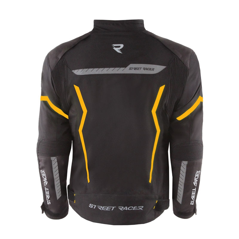 Kurtka motocyklowa Street Racer Flex Air czarno-pomarańczowa