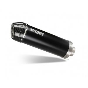Full exhaust system 1x1 STORM GP Y.075.LXSBC Black with carbon cap
