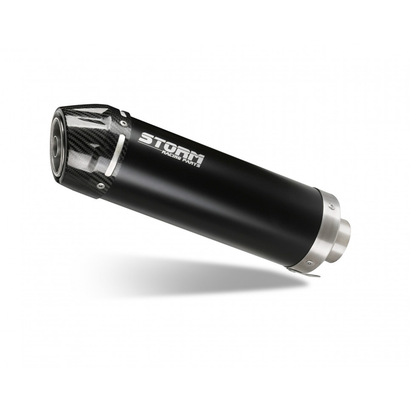 Full exhaust system 1x1 STORM GP Black with carbon cap