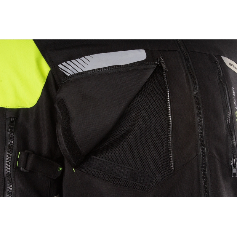 Kurtka motocyklowa Street Racer All Season w kolorze czarno-fluo-żółtym