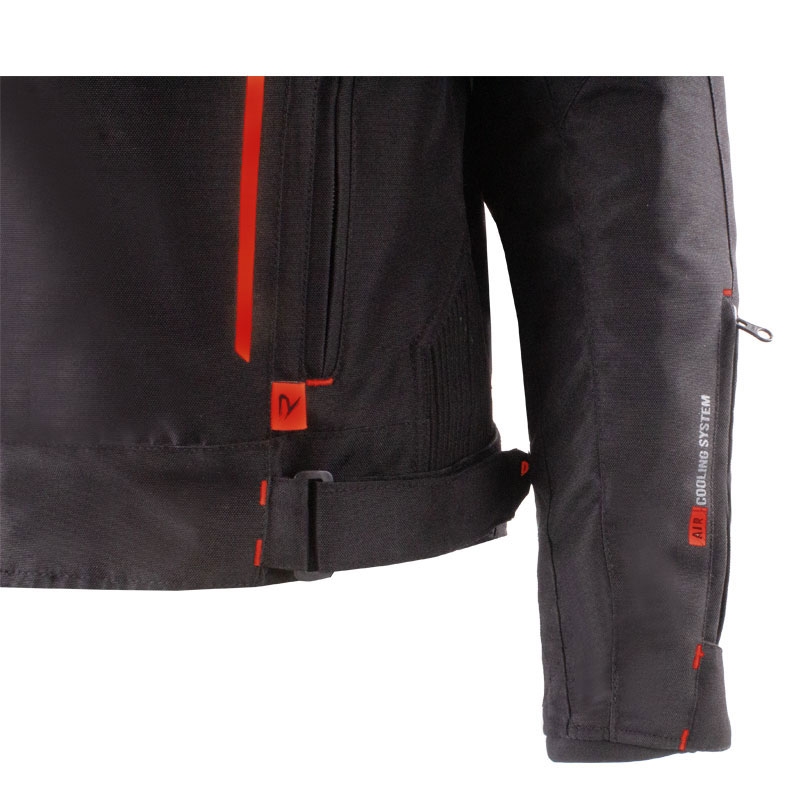 Kurtka motocyklowa Street Racer Flex w kolorze czarno-czerwonym