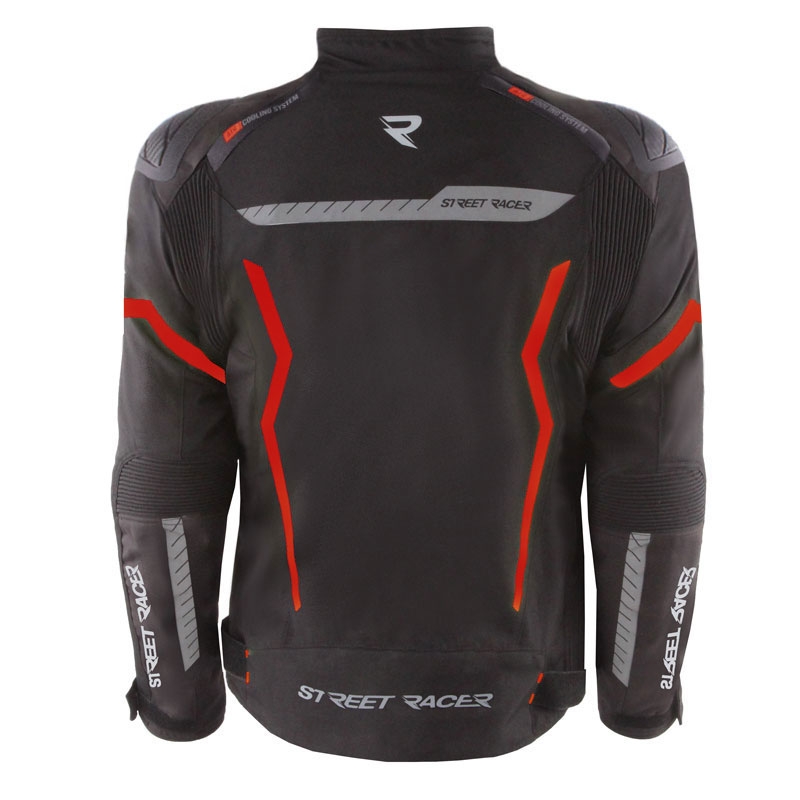 Kurtka motocyklowa Street Racer Flex EVO czarno-czerwona