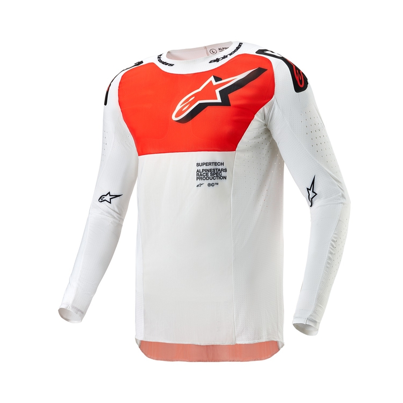 Motokrosový dres Alpinestars Supertech Ward 2024 bílo-oranžový