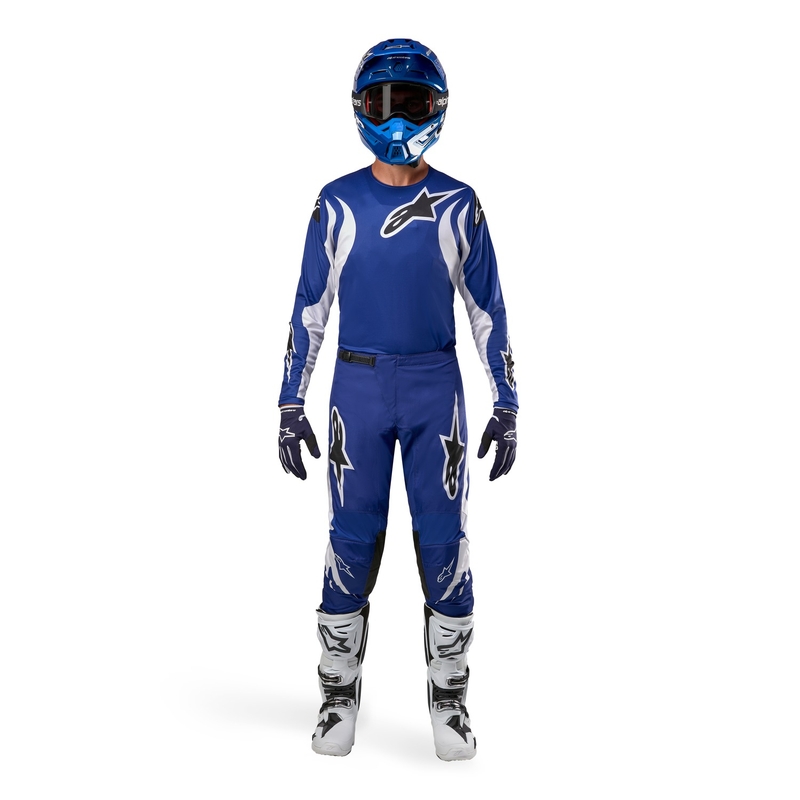 Koszulka motocrossowa Alpinestars Fluid Lucent niebiesko-biało-czarna