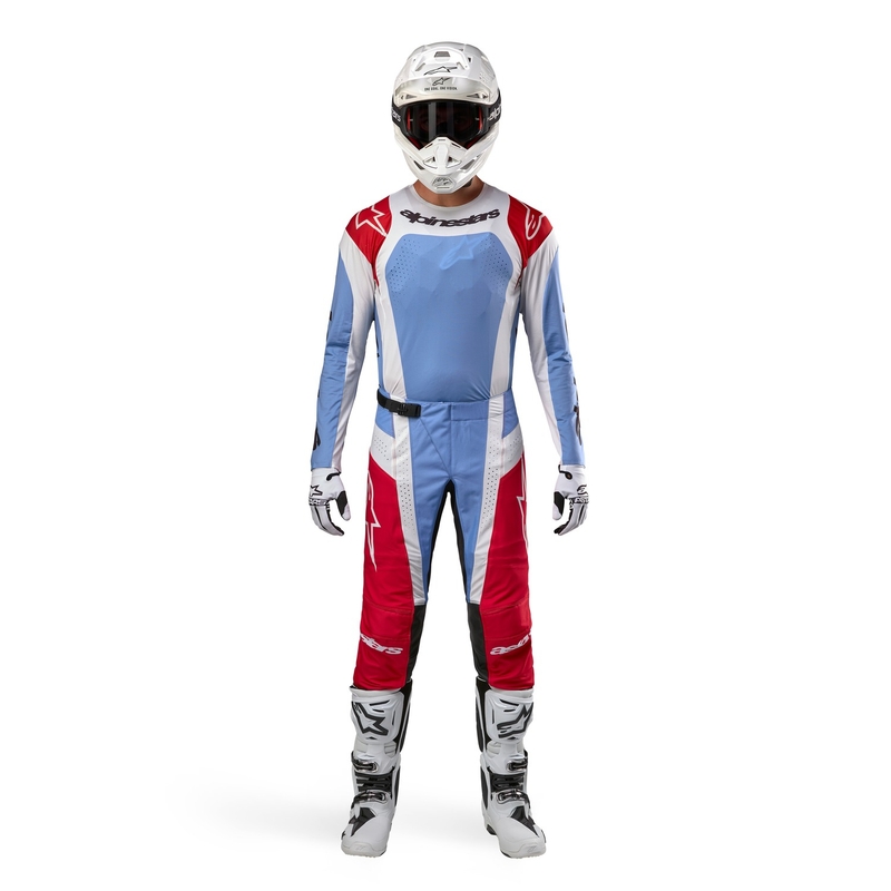 Koszulka motocrossowa Alpinestars Techstar Ocuri niebiesko-biało-czerwona