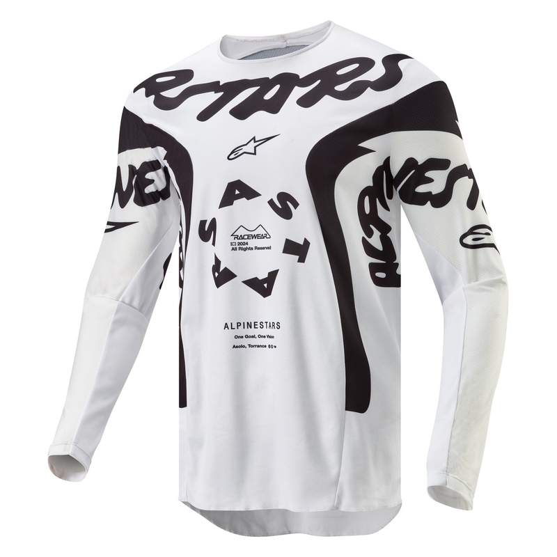 Koszulka motocrossowa Alpinestars Racer Hana biało-czarna