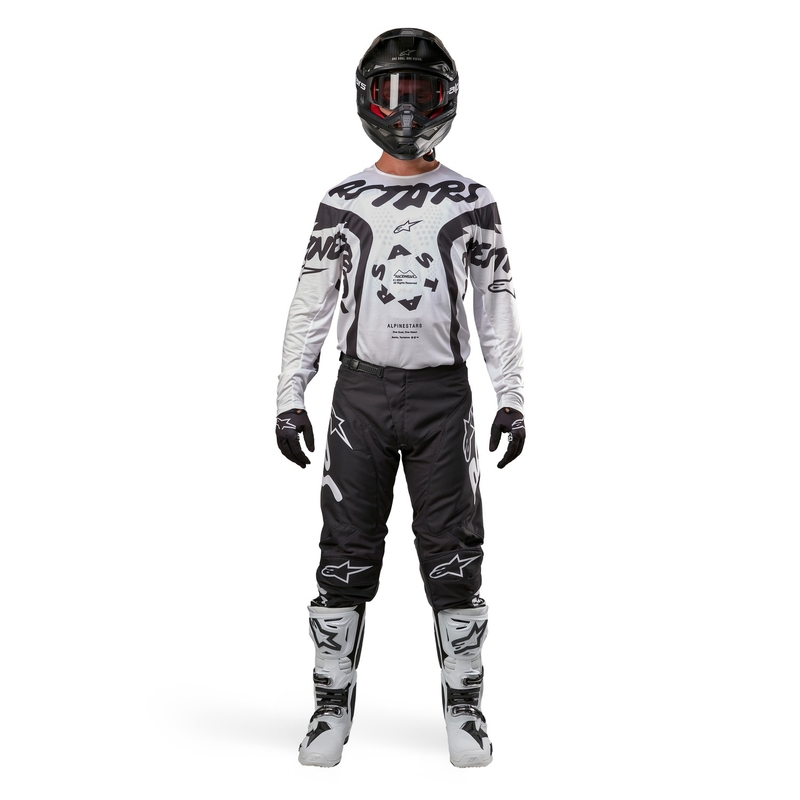 Koszulka motocrossowa Alpinestars Racer Hana biało-czarna