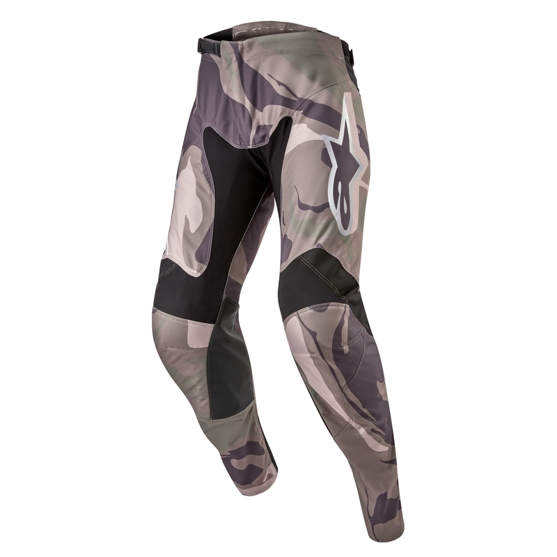 Spodnie motocrossowe Alpinestars Racer Tactical zielone moro-brązowe