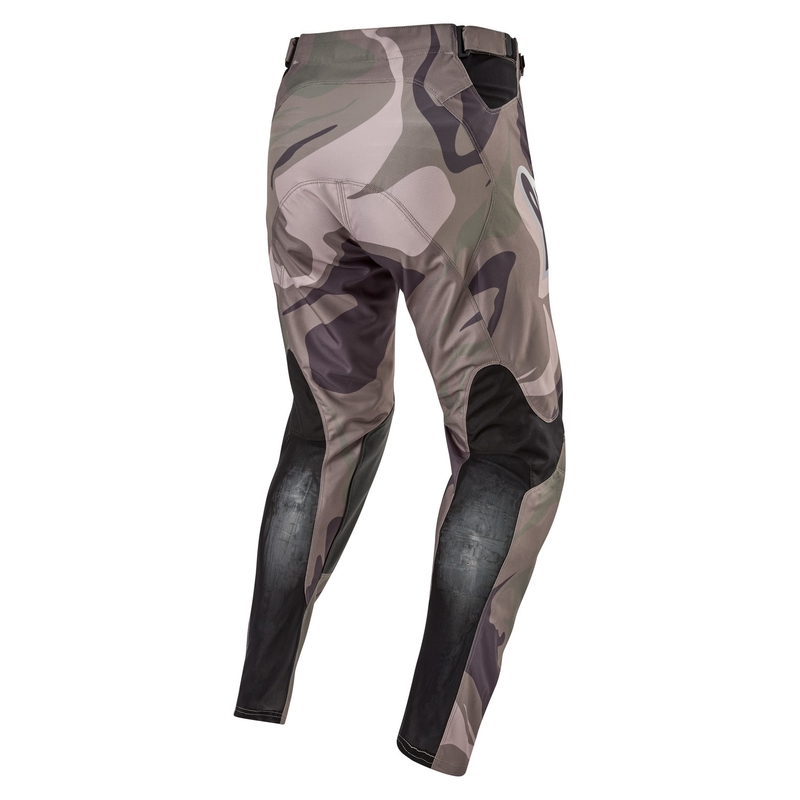 Spodnie motocrossowe Alpinestars Racer Tactical zielone moro-brązowe