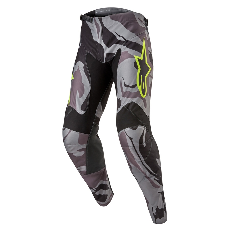 Spodnie motocrossowe Alpinestars Racer Tactical szare, kamuflażowe, fluo, żółto-czarne