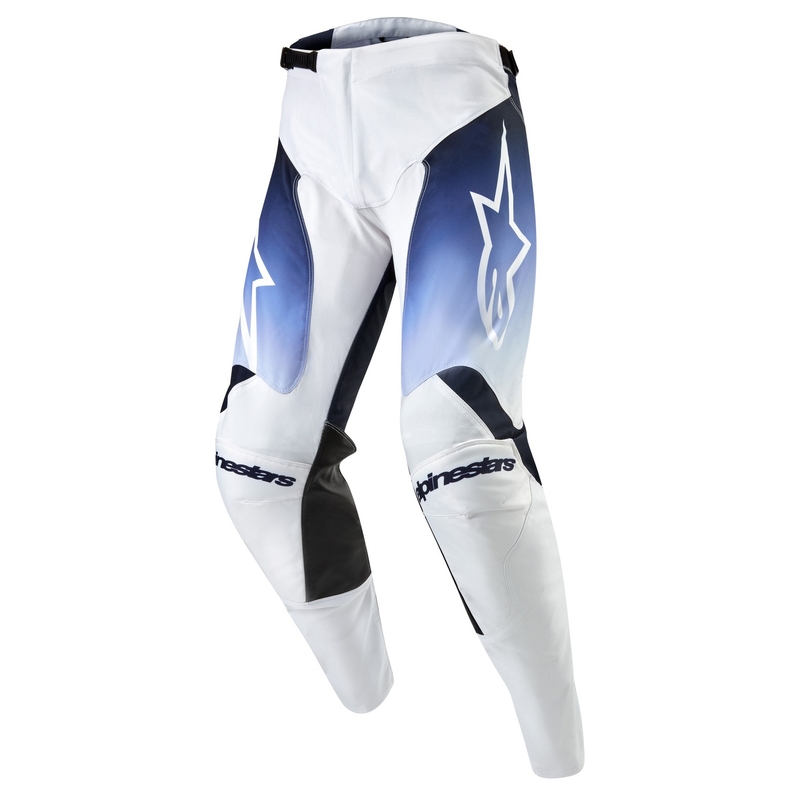 Spodnie motocrossowe Alpinestars Racer Hoen biało-niebieskie