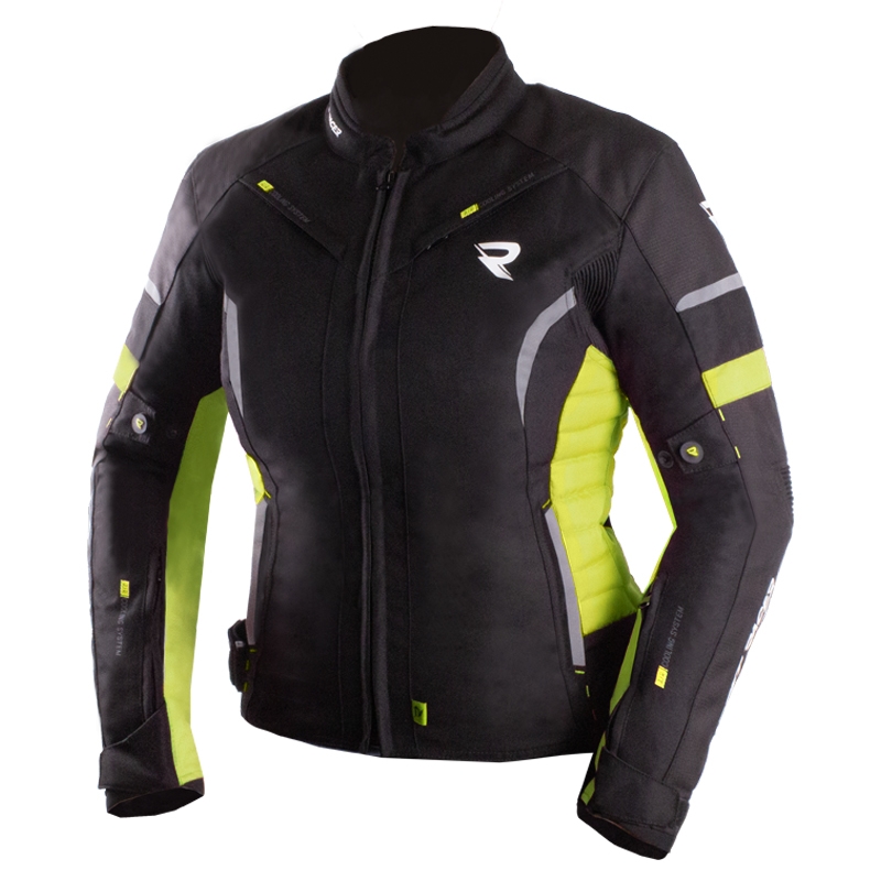 Damska kurtka motocyklowa Street Racer Betty II w kolorze czarno-fluo żółtym
