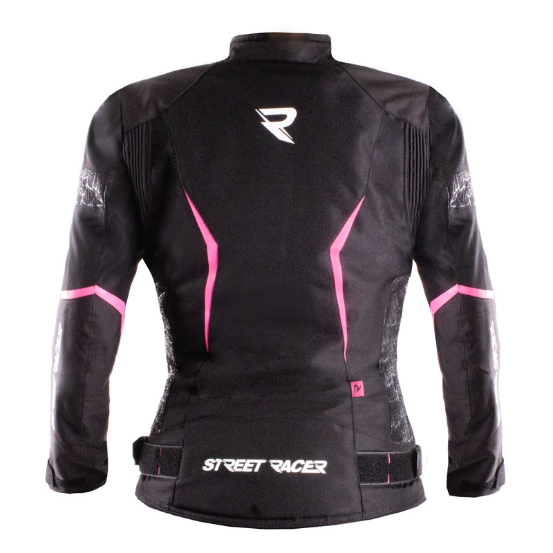 Damska kurtka motocyklowa Street Racer Rose czarno-różowa