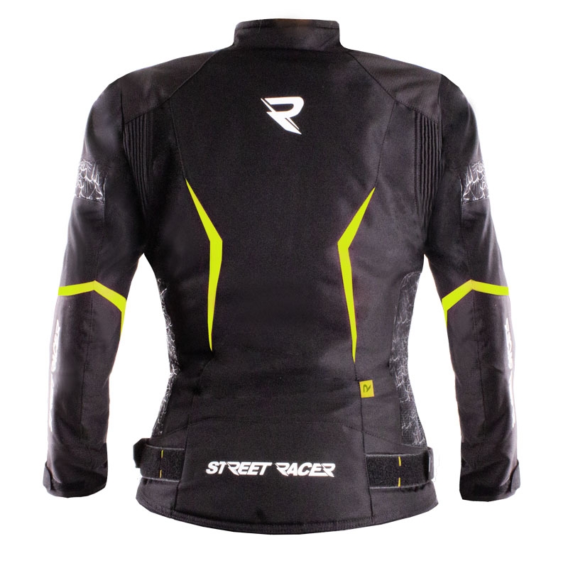 Damska kurtka motocyklowa Street Racer Rose w kolorze czarno-fluo żółtym