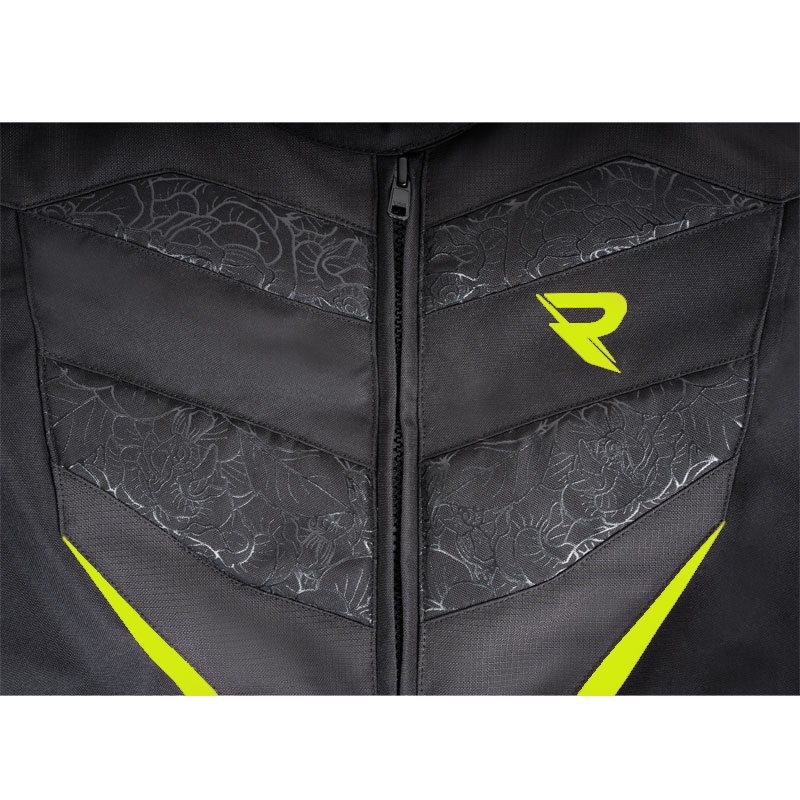 Damska kurtka motocyklowa Street Racer Rose w kolorze czarno-fluo żółtym