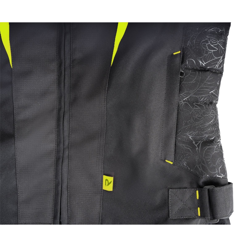 Damska kurtka motocyklowa Street Racer Rose w kolorze czarno-fluo żółtym