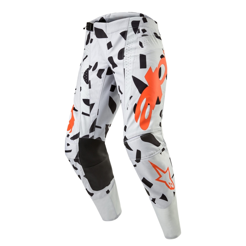 Spodnie motocrossowe Alpinestars Techstar Rantera szaro-pomarańczowo-czarne