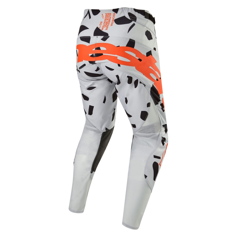 Spodnie motocrossowe Alpinestars Techstar Rantera szaro-pomarańczowo-czarne