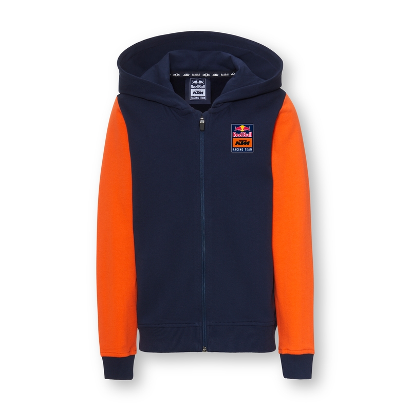 Dětská mikina KTM Apex Zip-Hoodie modro-oranžová wyprzedaż